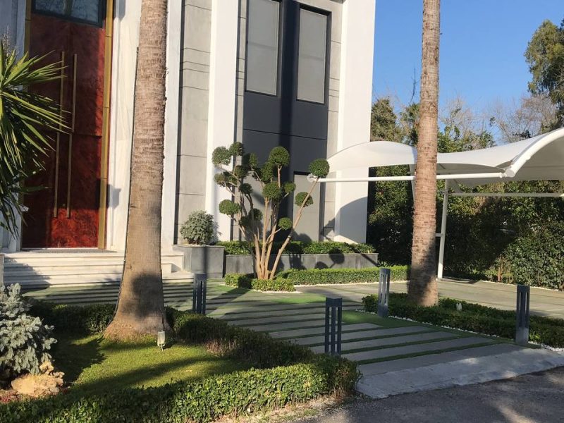 محوطه‌سازی ویلای چالوس